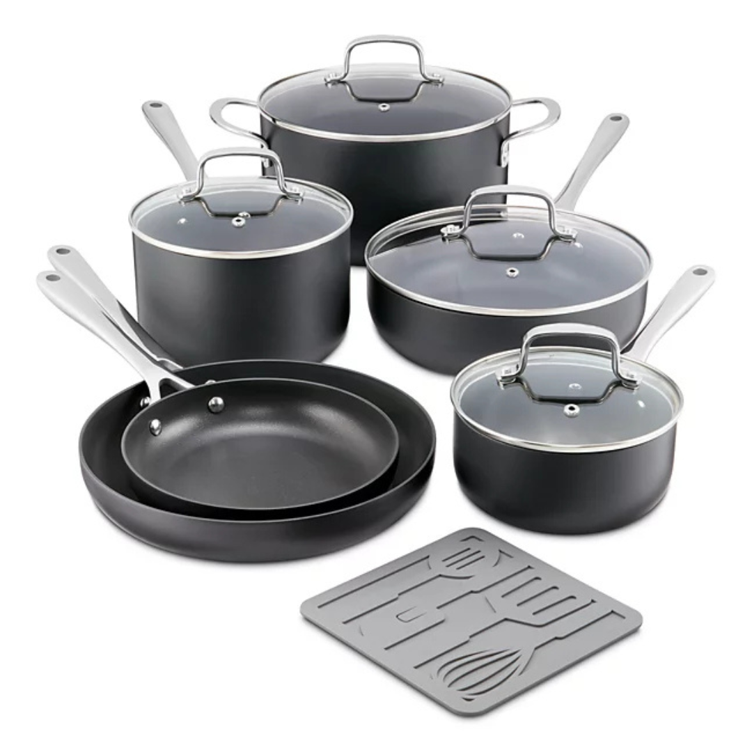 11-Piece The Cellar Hard-Anodized Aluminum Nonstick Cookware Set