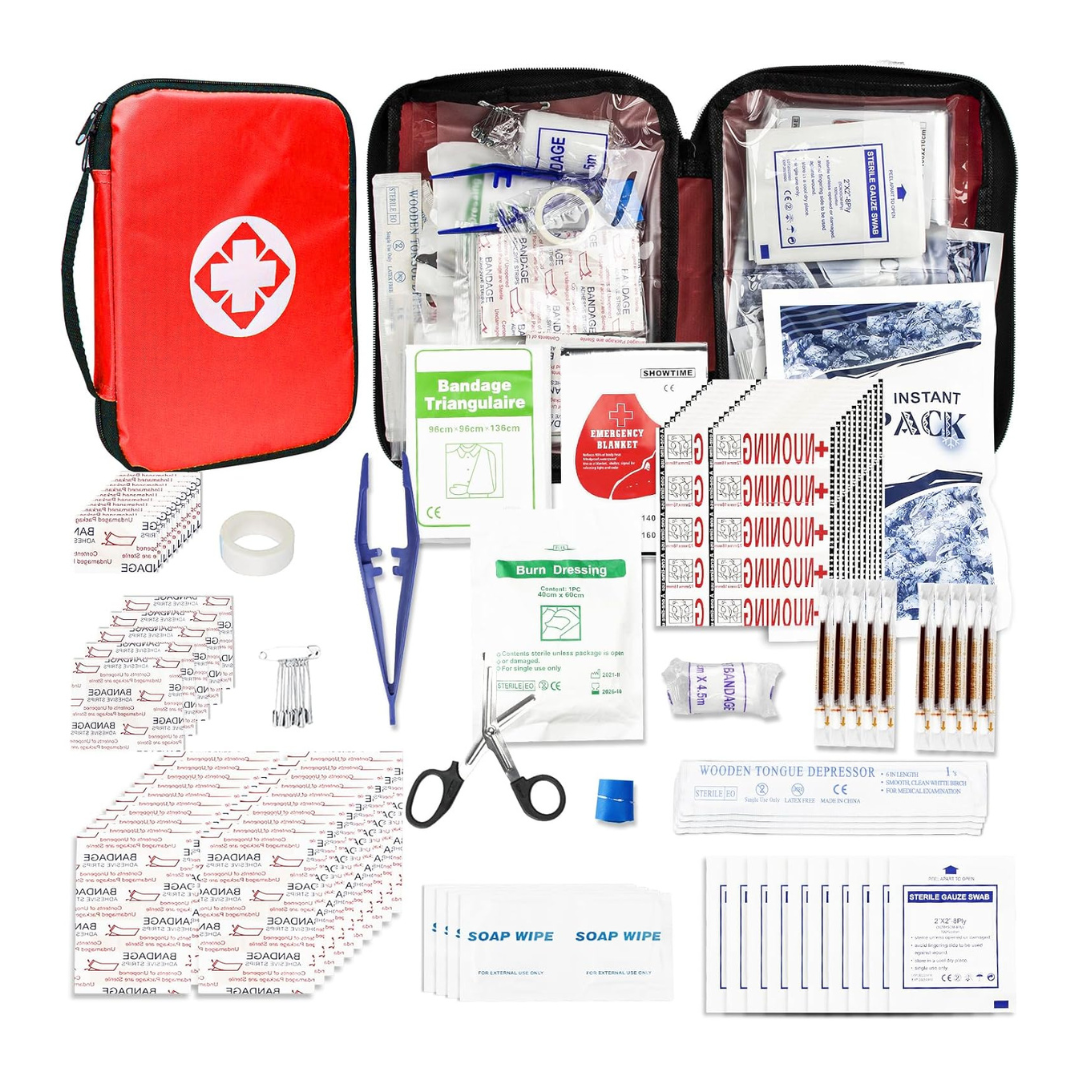 300-Piece First Aid Travel Kit - Portable Emergency Survival Set