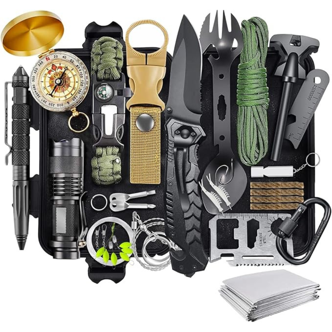 30-in-1 LAUFARY Survival Kit with Camping Accessories