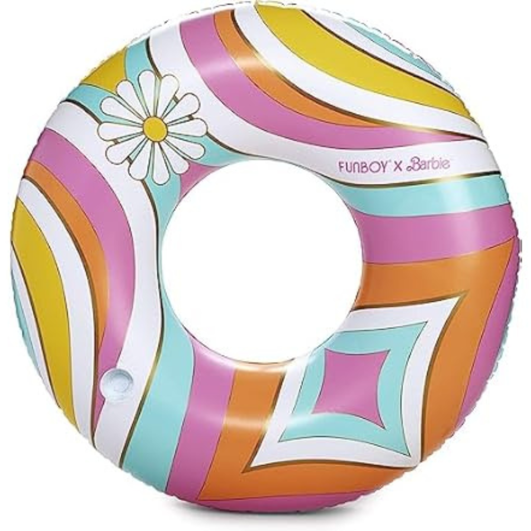 FUNBOY & Malibu 50"L x 50"W Inflatable Tube Float with Cup Holder