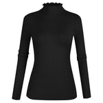 Women’s Ribbed Mock Neck Top