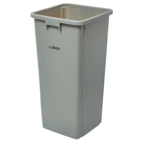 Winco 23-Gallon Square Plastic Trash Can