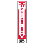 Fire Extinguisher Keep Clear Sign