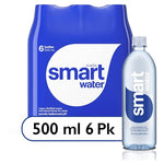 6 Bottles Smartwater Vapor Distilled Premium Water