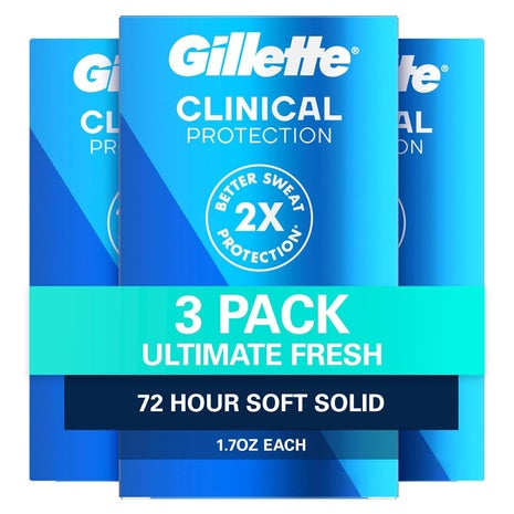 3-Pack Gillette Clinical Strength Deodorant