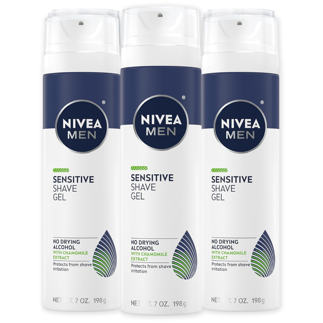 3-Pack Nivea for Men Sensitive Shaving Gel (7 oz)