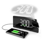 AmazonBasics Projection Alarm Clock with USB Phone Charging