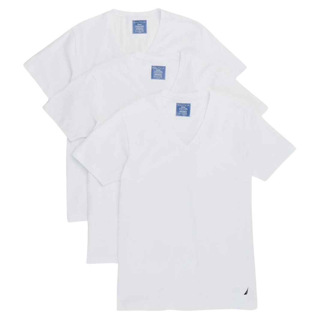3 Mens Nautica V-Neck T-Shirts