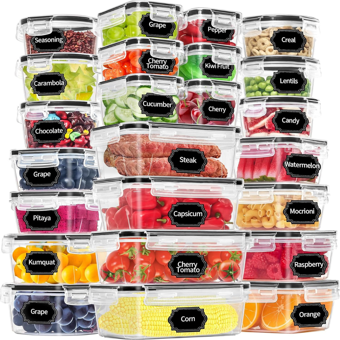48 Pack Food Storage Containers with Airtight Lids