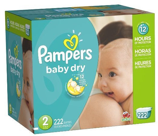 Pack of 222 size 2 Pampers Diapers