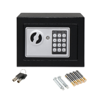 Electronic Digital Security Safe Box with Keypad and Key Lock