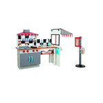 Real Wood Drive-Thru Diner Kitchen with Lights, Sounds & 40+ Accessories for Kids' Imaginations