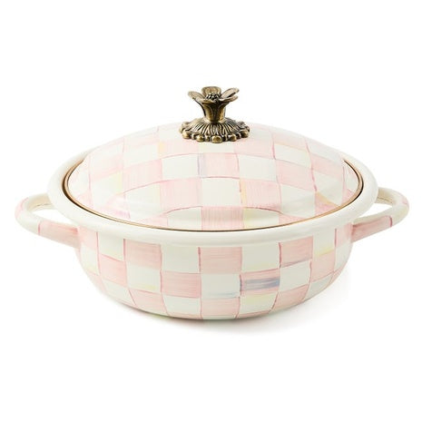 Rosy Check Medium Casserole Dish
