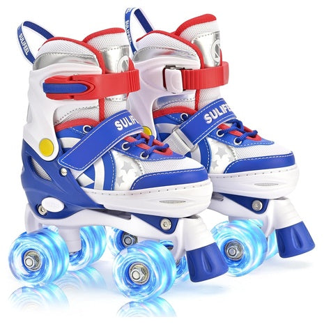 Kids Light-Up Adjustable Roller Skates (Large)