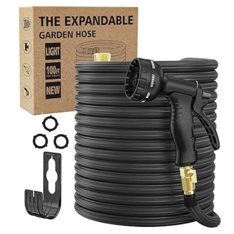 100ft Slotred Expandable Flexible Garden Hose