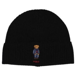 Polo Ralph Lauren Men's Solid Denim Bear Beanie