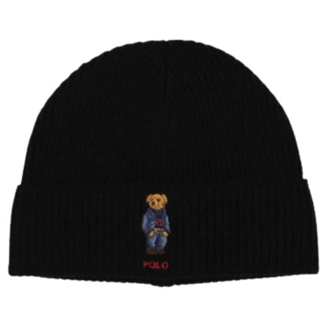 Polo Ralph Lauren Men's Solid Denim Bear Beanie
