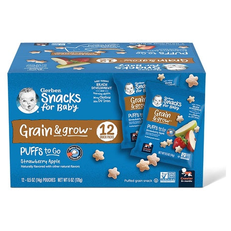 12-Pack Gerber Puffs To Go Snack Packs