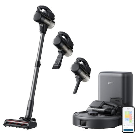 Eufy E20 3-in-1 Robot Stick & Handheld Vacuum with 30,000 Pa, Self-Emptying & Smart Obstacle Avoidance