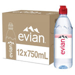 12 Bottles Evian Natural Spring Water