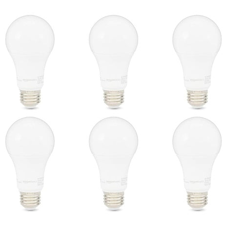 6-Pack Amazon Basics 100W Dimmable LED Bulbs
