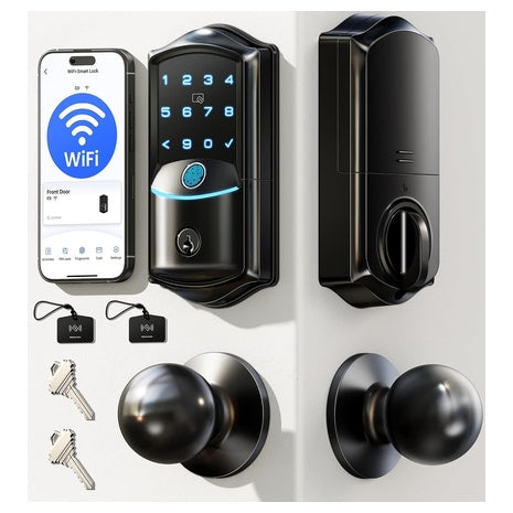Veise WiFi Smart Deadbolt Locks With 2 Knobs Set (2 Colors)