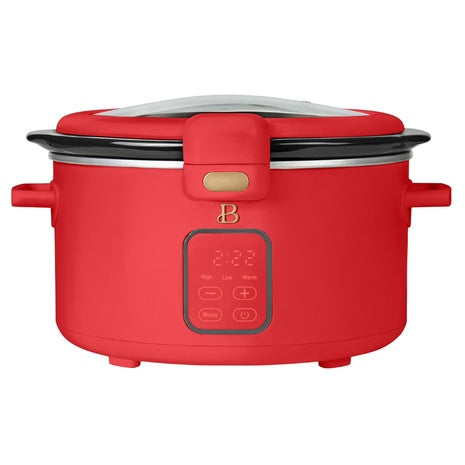 4QT Beautiful Digital Slow Cooker With Locking Lid