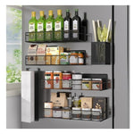 6-Pack Magnetic Moveable Spice Metal Rack With Paper Towel Holder
