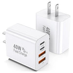 2 40W 4-Port Fast Charger Blocks