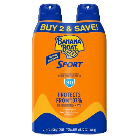 2 Banana Boat Sport Ultra SPF 30 Spray Sunscreens
