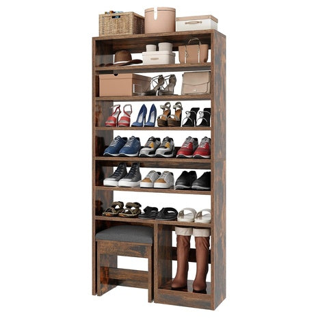 70.9'' Tall 8 Tiers Free Standing Shoe Racks (2 Colors)
