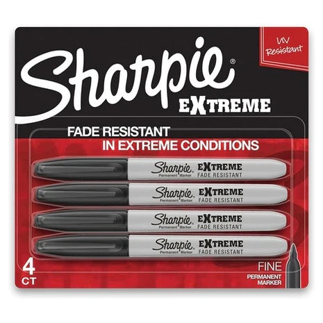 4 Sharpie Extreme Fine Tip Permanent Markers