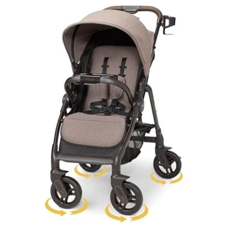 Graco Merge 360 Baby Stroller With 360-Deg Front & Rear Rotating Wheels (Sable)