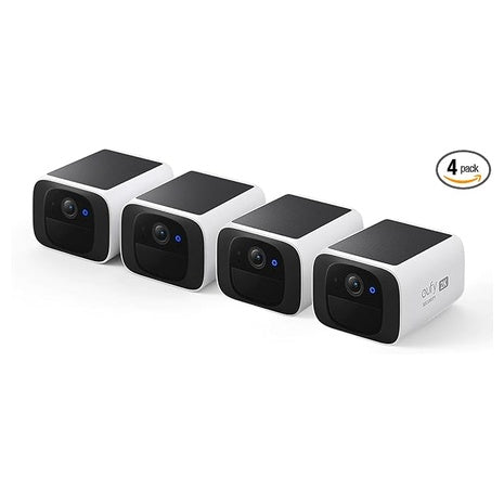 4 eufy 2K Security Cameras with Solar Charging
