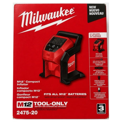 Milwaukee Electric Tools 2475-20 M12 Compact Inflator