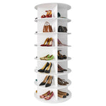 7-Tier Rotating Shoe Rack Tower Closet Organizer (4 Colors)