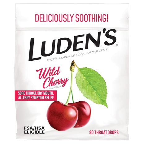90-Count Luden's Wild Cherry Throat Drops