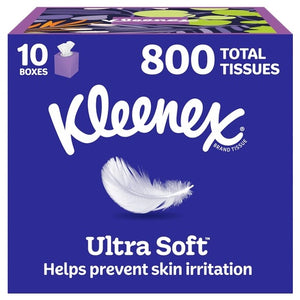 10 Cube Boxes Kleenex Ultra Soft Facial Tissues