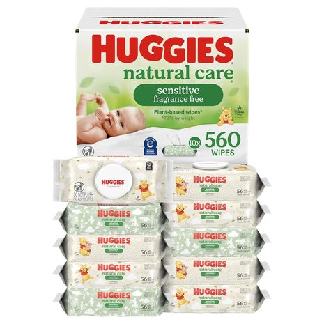 560 Huggies Natural Care Hypoallergenic Sensitive Baby Wipes
