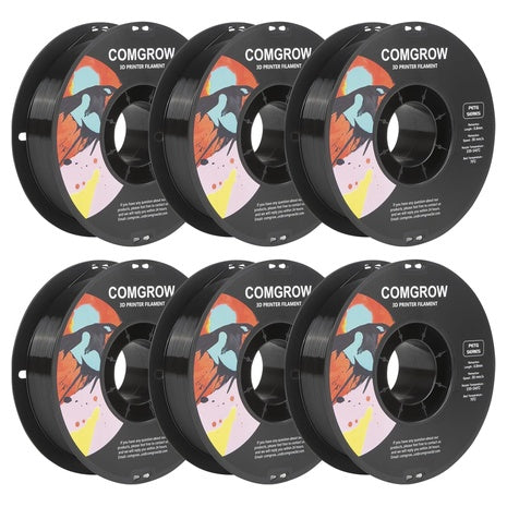 6-Pack 1KG 1.75mm PETG 3D Printer Filament