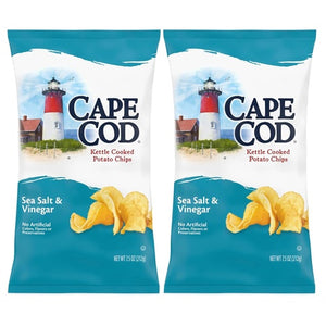 2 Bags Of Cape Cod Sea Salt & Vinegar Kettle Potato Chips (7.5 oz)