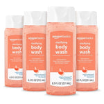 4 Bottles Amazon Basics Clarifying Pink Grapefruit Body Wash