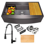 AKDY All-in-One 33" X 20" Stainless Steel Kitchen Sink W/ Faucet