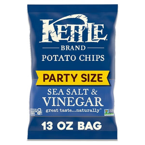 7 Party Size Bags Kettle Sea Salt & Vinegar Chips