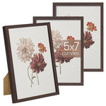3-Pack 5x7  Picture Frame Set with High Definition Glass