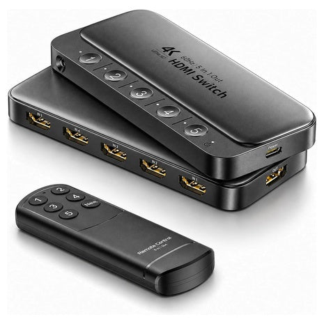 ByteWave 5-Port HDMI Switch With Remote