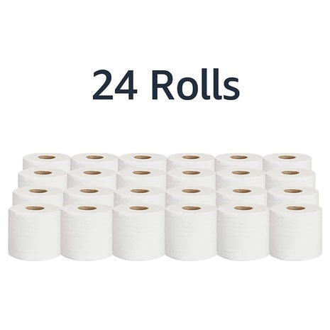 24-Rolls Amazon Basics 2-Ply Ultra Plus Individually Wrapped Toilet Paper