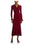 Self-Portrait Ribbed Knit Midi Dress