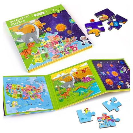 3 Magnetic Travel Puzzles (3 Styles)