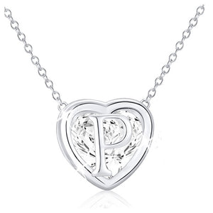 18K Gold Plated Heart Initial Necklace (All ABC's)